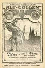Liederheft Cällen 1912